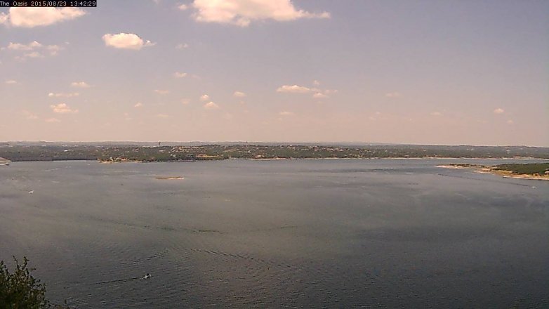 Lake Travis webcam, August 23, 2015 12:50 PM CT