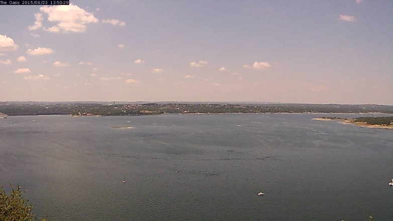 Lake Travis webcam, August 23, 2015 12:55 PM CT