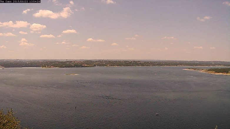 Lake Travis webcam, August 23, 2015 1:00 PM CT