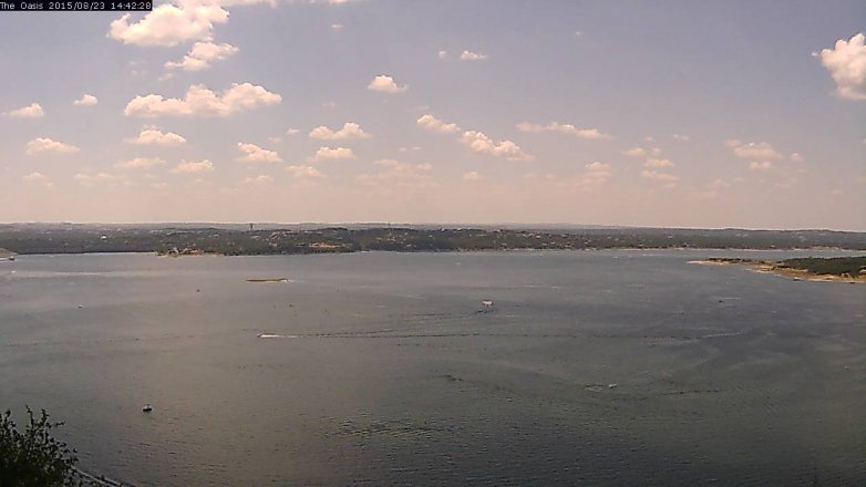 Lake Travis webcam, August 23, 2015 1:50 PM CT