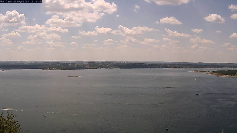 Lake Travis webcam, August 23, 2015 2:25 PM CT