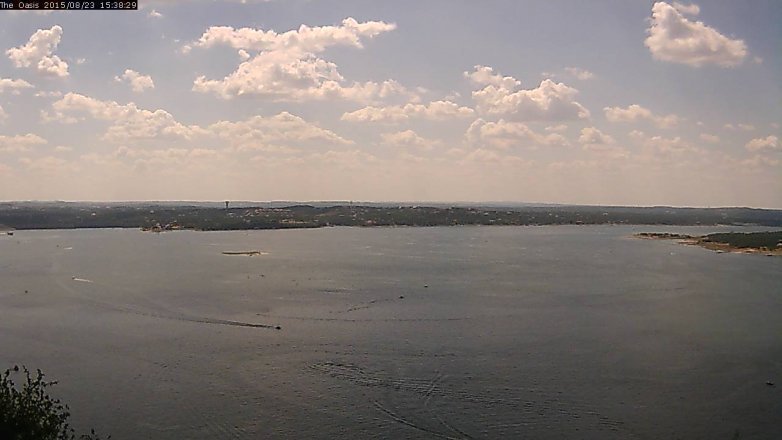 Lake Travis webcam, August 23, 2015 2:45 PM CT