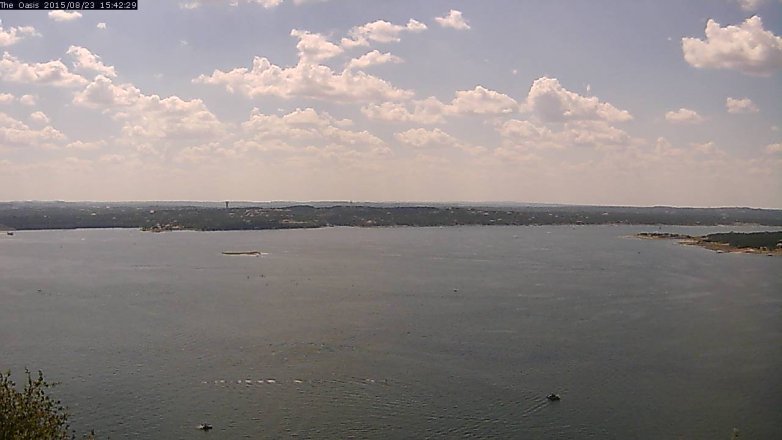 Lake Travis webcam, August 23, 2015 2:50 PM CT