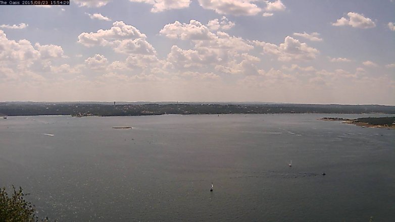 Lake Travis webcam, August 23, 2015 3:00 PM CT