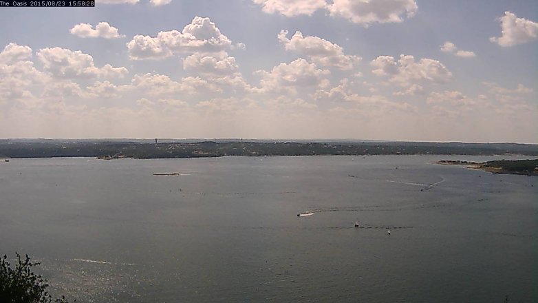 Lake Travis webcam, August 23, 2015 3:05 PM CT