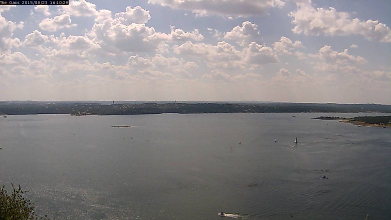 Lake Travis webcam, August 23, 2015 3:15 PM CT
