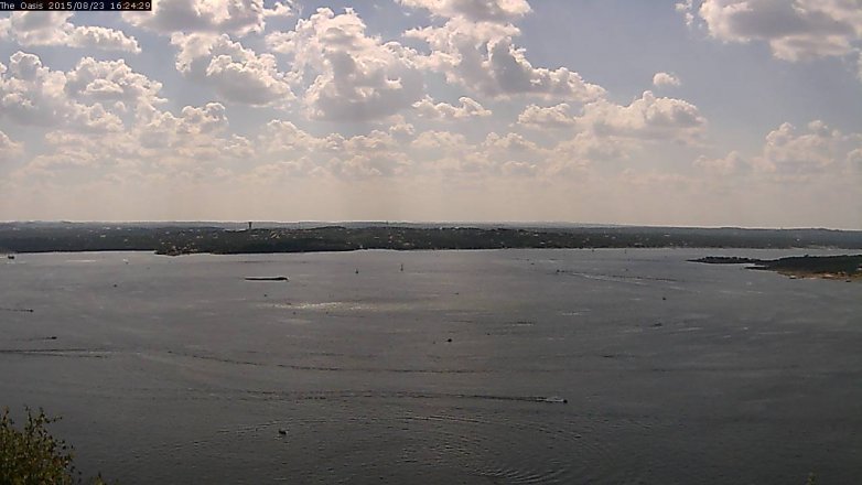 Lake Travis webcam, August 23, 2015 3:30 PM CT