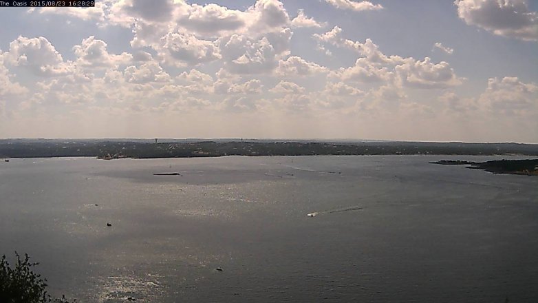 Lake Travis webcam, August 23, 2015 3:35 PM CT
