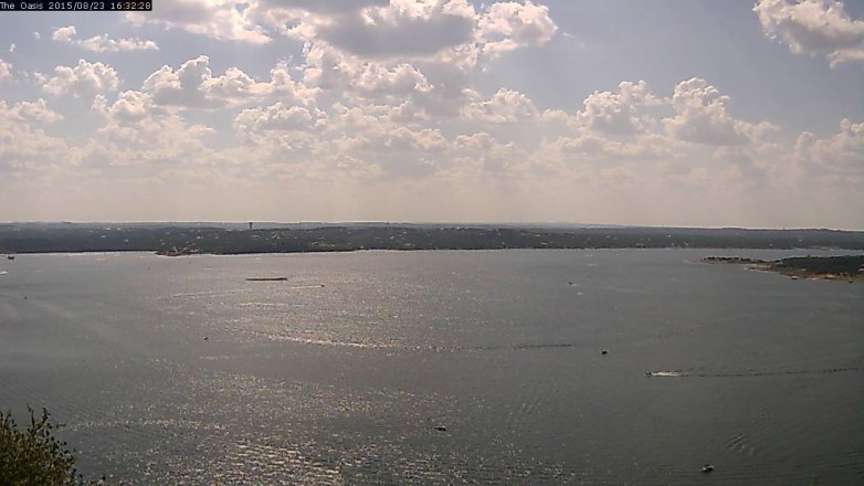 Lake Travis webcam, August 23, 2015 3:40 PM CT