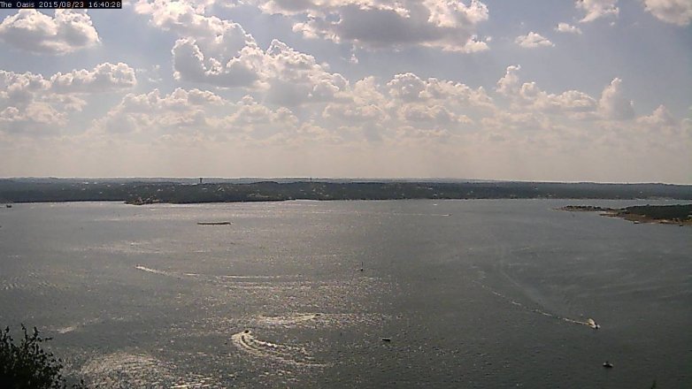Lake Travis webcam, August 23, 2015 3:45 PM CT