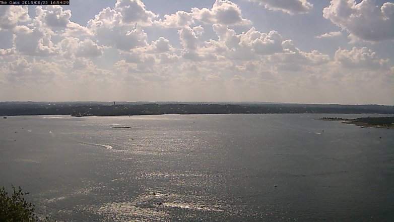 Lake Travis webcam, August 23, 2015 4:00 PM CT