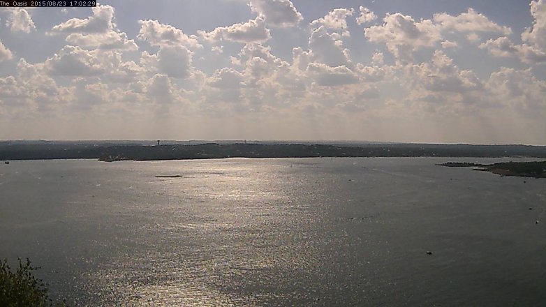 Lake Travis webcam, August 23, 2015 4:10 PM CT