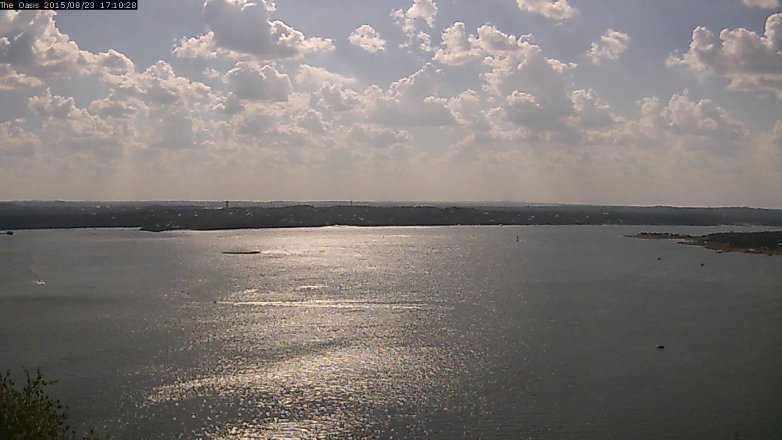 Lake Travis webcam, August 23, 2015 4:15 PM CT