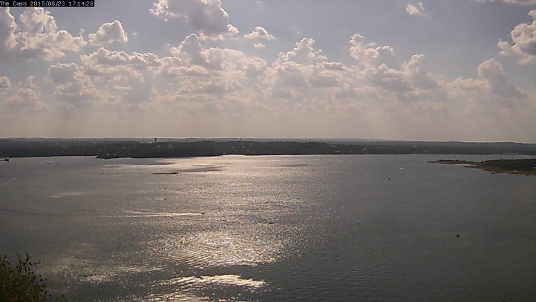 Lake Travis webcam, August 23, 2015 4:20 PM CT