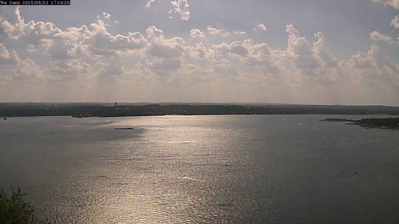 Lake Travis webcam, August 23, 2015 4:25 PM CT