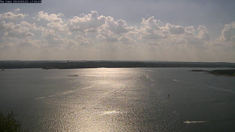 Lake Travis webcam, August 23, 2015 4:30 PM CT