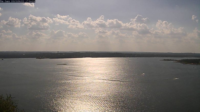 Lake Travis webcam, August 23, 2015 4:40 PM CT