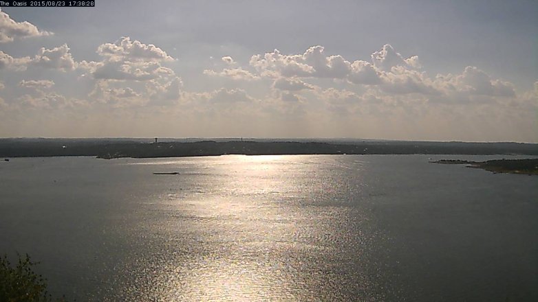 Lake Travis webcam, August 23, 2015 4:45 PM CT