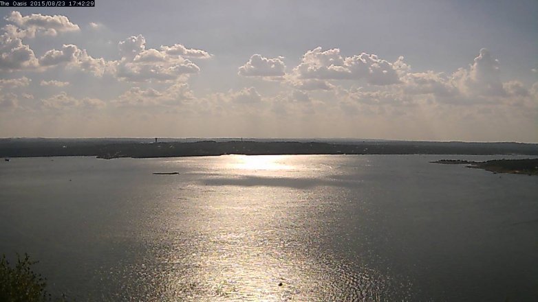 Lake Travis webcam, August 23, 2015 4:50 PM CT