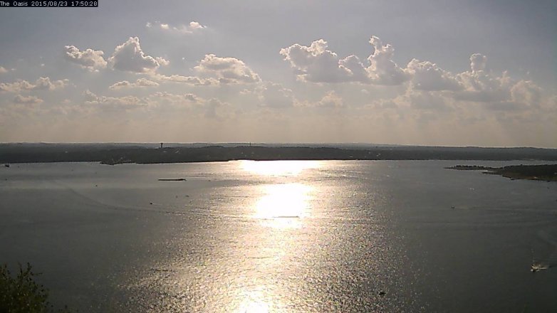 Lake Travis webcam, August 23, 2015 4:55 PM CT