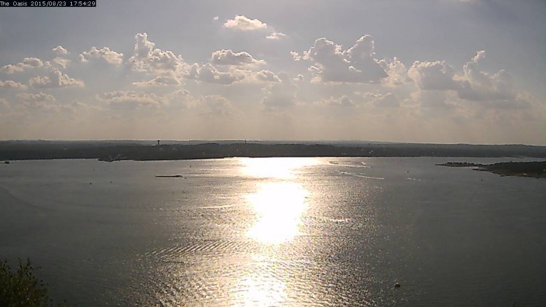 Lake Travis webcam, August 23, 2015 5:00 PM CT