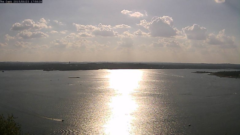 Lake Travis webcam, August 23, 2015 5:05 PM CT