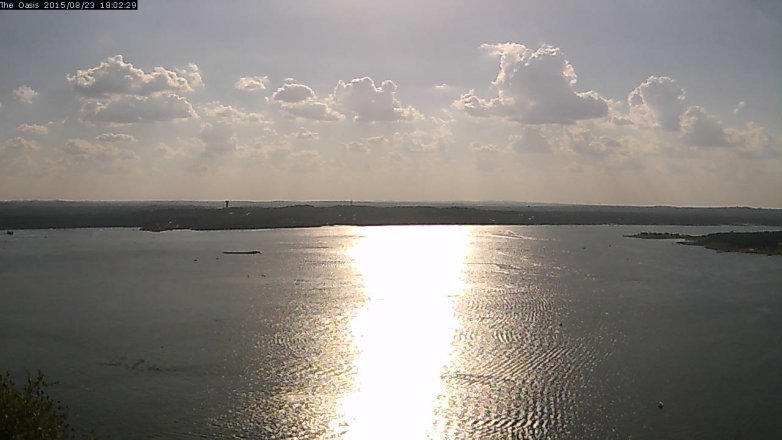 Lake Travis webcam, August 23, 2015 5:10 PM CT