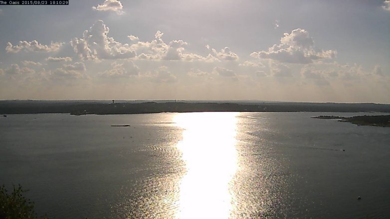 Lake Travis webcam, August 23, 2015 5:15 PM CT