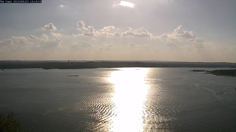 Lake Travis webcam, August 23, 2015 5:25 PM CT