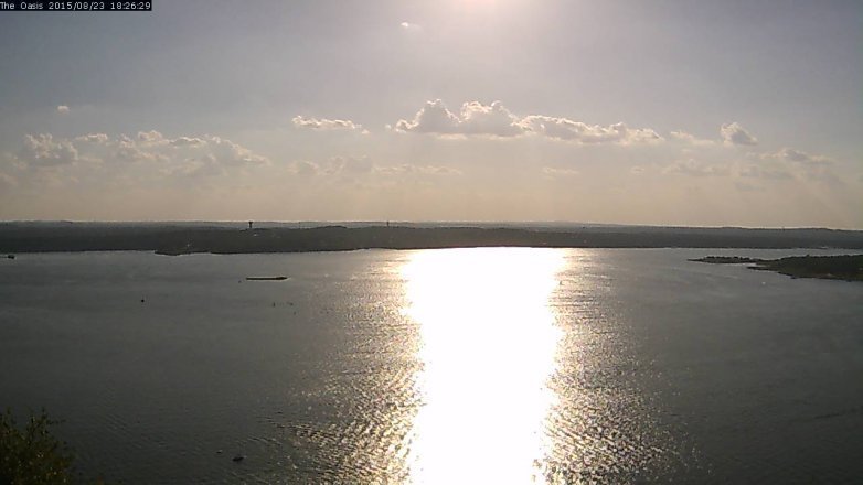Lake Travis webcam, August 23, 2015 5:35 PM CT
