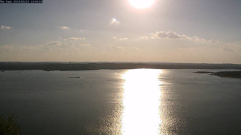 Lake Travis webcam, August 23, 2015 5:45 PM CT