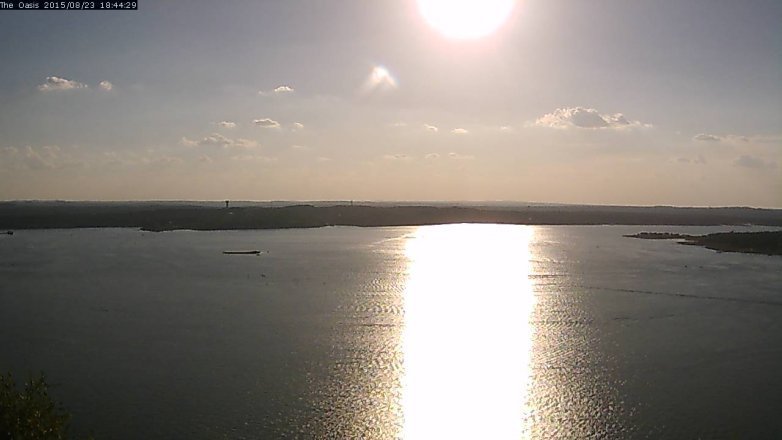 Lake Travis webcam, August 23, 2015 5:50 PM CT