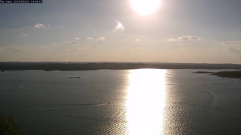 Lake Travis webcam, August 23, 2015 5:55 PM CT