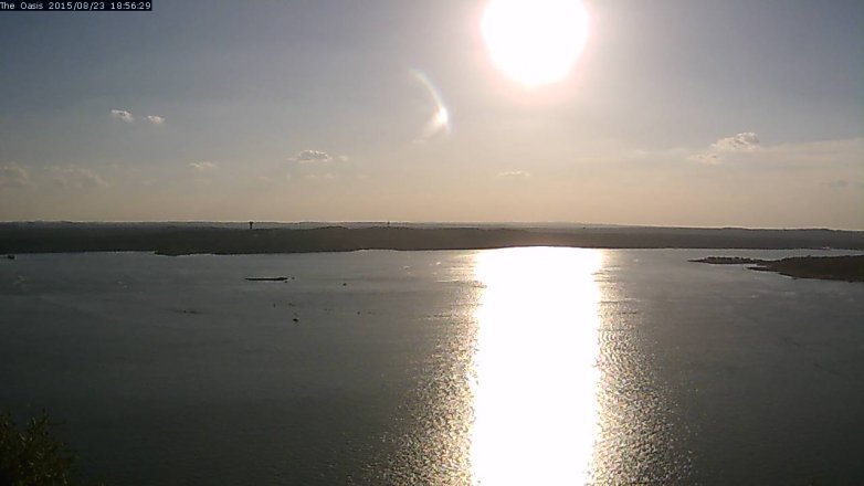 Lake Travis webcam, August 23, 2015 6:05 PM CT