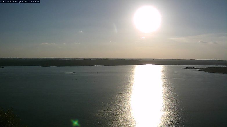 Lake Travis webcam, August 23, 2015 6:15 PM CT