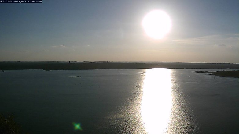 Lake Travis webcam, August 23, 2015 6:20 PM CT