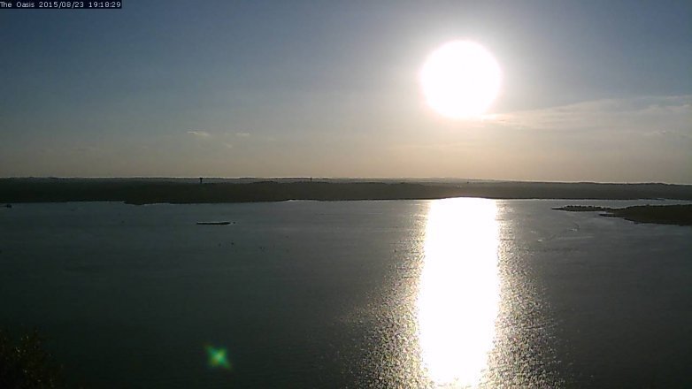 Lake Travis webcam, August 23, 2015 6:25 PM CT