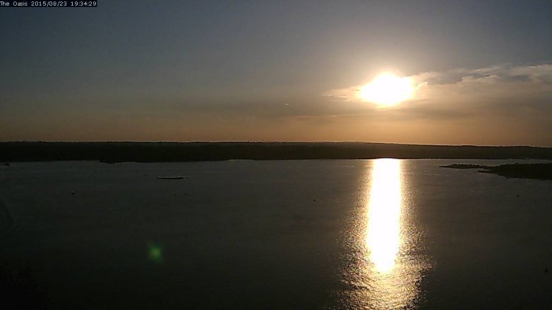 Lake Travis webcam, August 23, 2015 6:40 PM CT