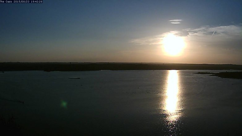 Lake Travis webcam, August 23, 2015 6:50 PM CT