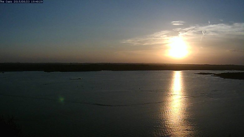 Lake Travis webcam, August 23, 2015 6:55 PM CT
