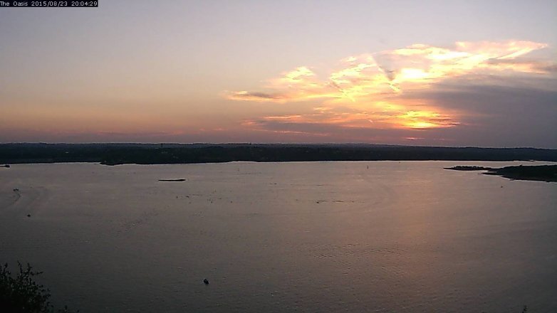 Lake Travis webcam, August 23, 2015 7:10 PM CT
