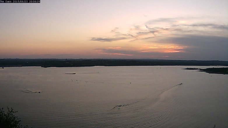 Lake Travis webcam, August 23, 2015 7:15 PM CT