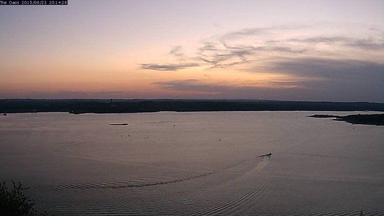 Lake Travis webcam, August 23, 2015 7:20 PM CT