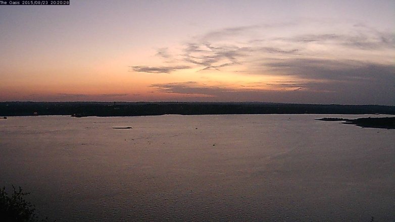 Lake Travis webcam, August 23, 2015 7:25 PM CT