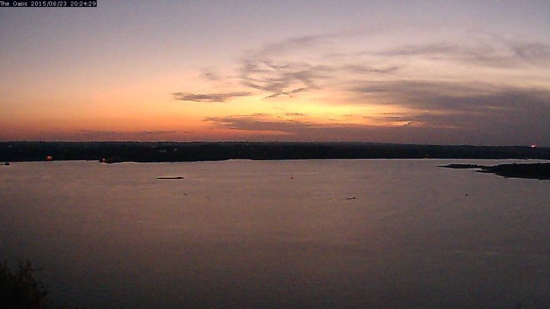 Lake Travis webcam, August 23, 2015 7:30 PM CT