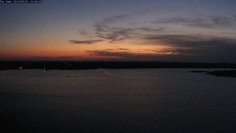 Lake Travis webcam, August 23, 2015 7:35 PM CT