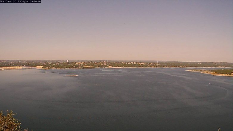 Lake Travis webcam, August 24, 2015 9:05 AM CT