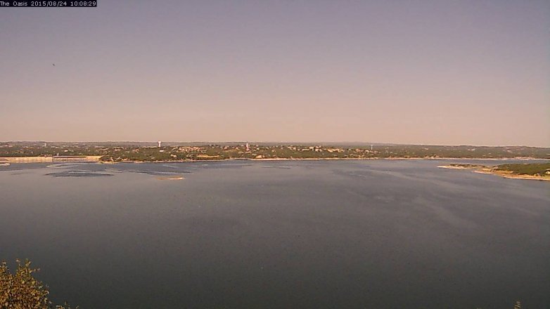 Lake Travis webcam, August 24, 2015 9:15 AM CT