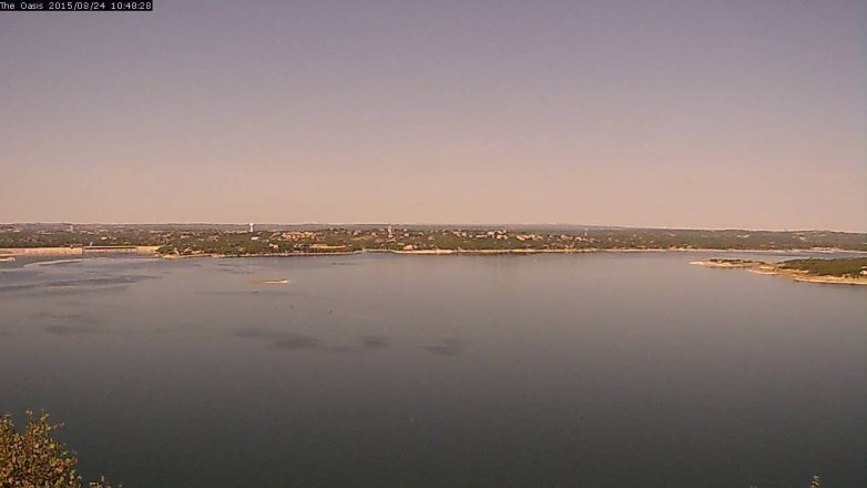 Lake Travis webcam, August 24, 2015 9:55 AM CT