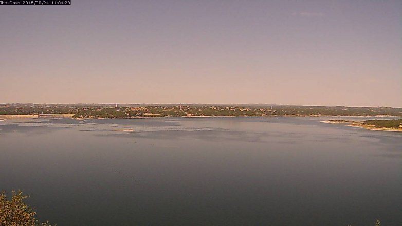 Lake Travis webcam, August 24, 2015 10:10 AM CT